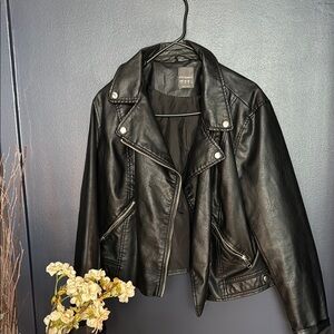 Forever 21 Black Leather Moto Jacket